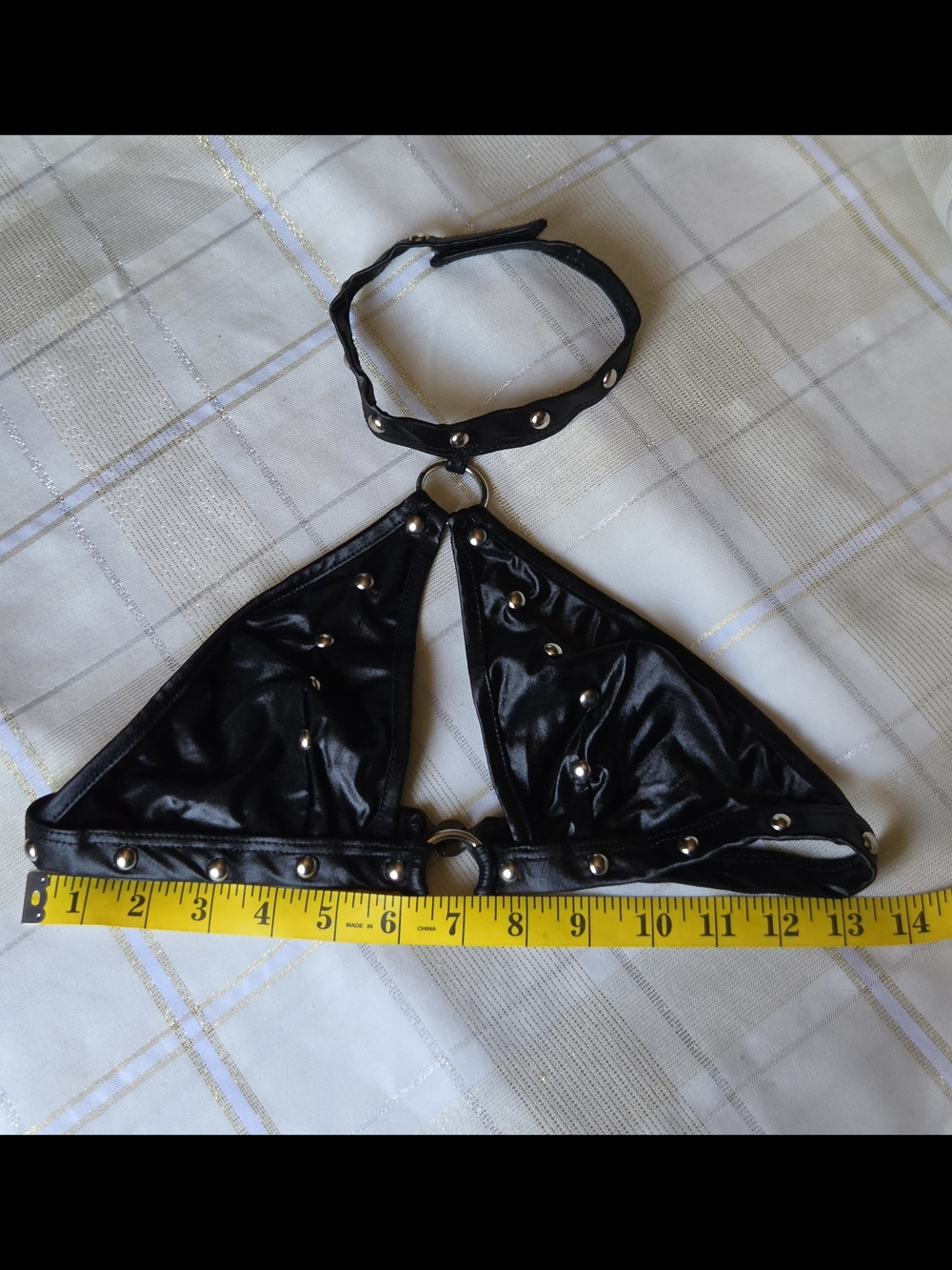 Lust Black Studded Ring-Accent Bikini Set - Picture 9 of 11